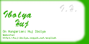 ibolya huj business card